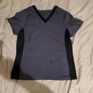 Grey scrub top scrub star size M
